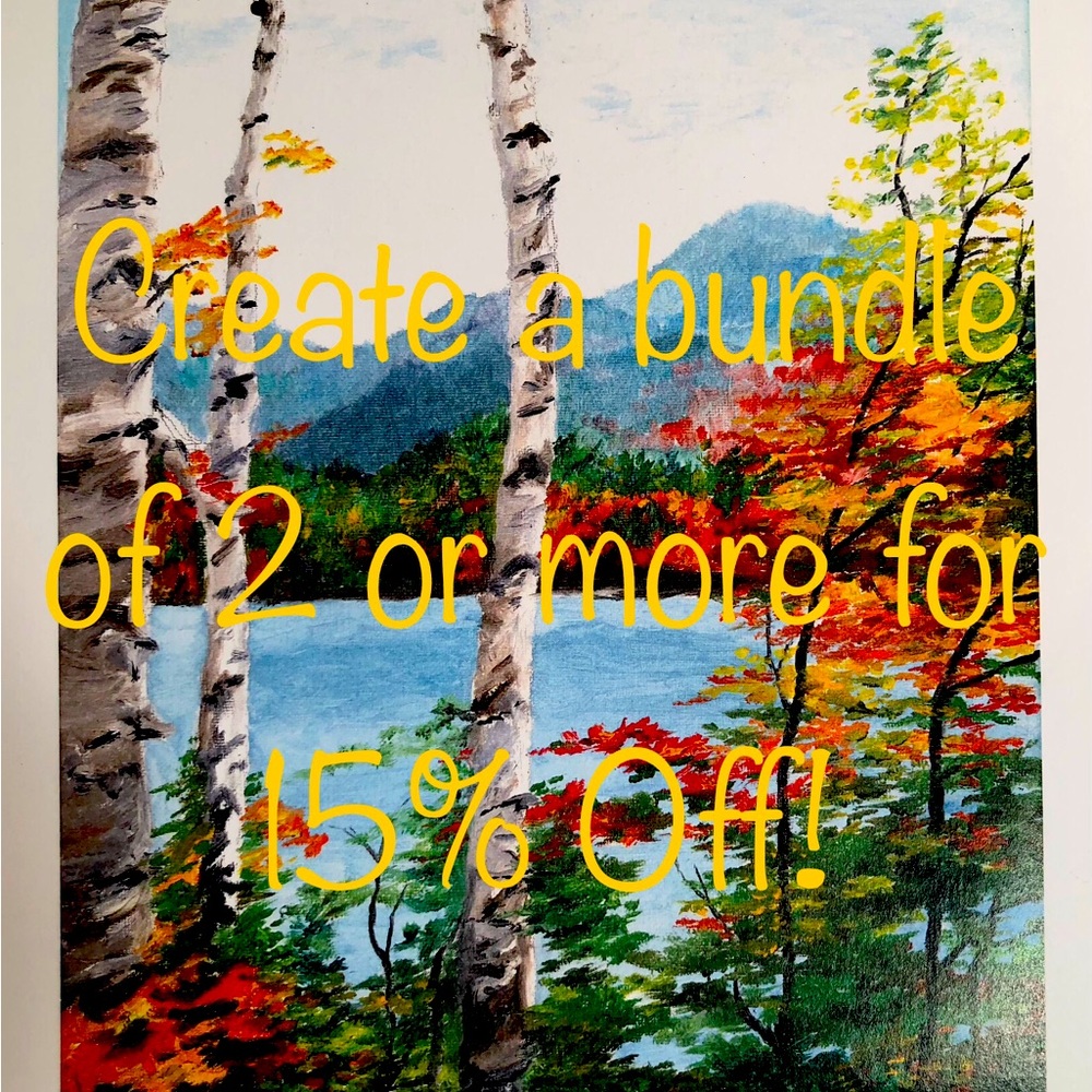Create a bundle of 2 or more items for 15% off and save on shipping!